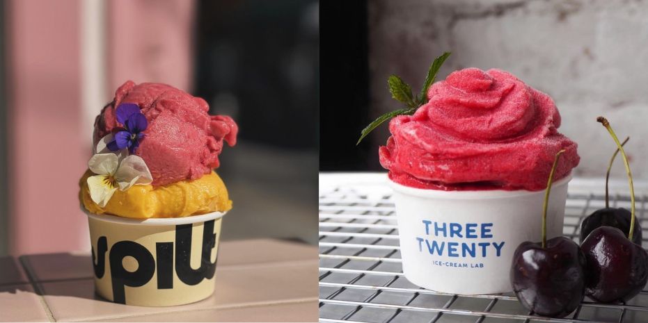 ©three twenty and spilt milk ice cream lab with sorbet